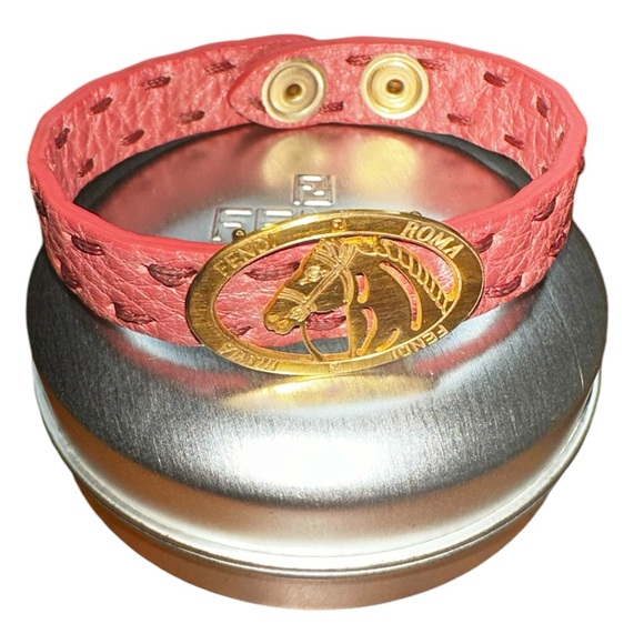FENDI Selleria Horse Leather Bracelet w/ Tin Case - Picture 7 of 13